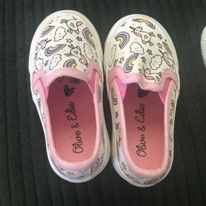 Olive & Edie slip on unicorn infant shoes